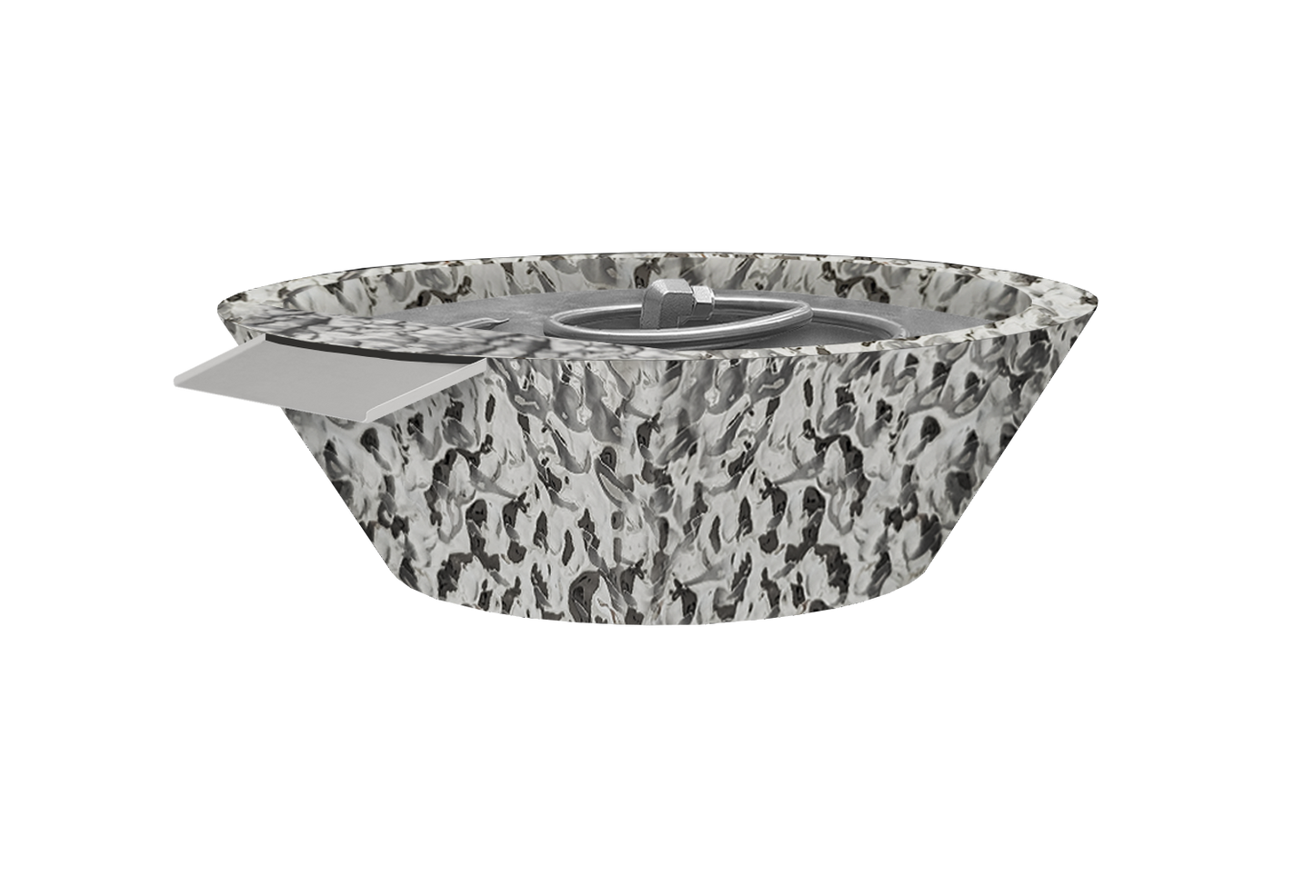 Stainless Steel Fire & Water Bowl - Hammered Polished