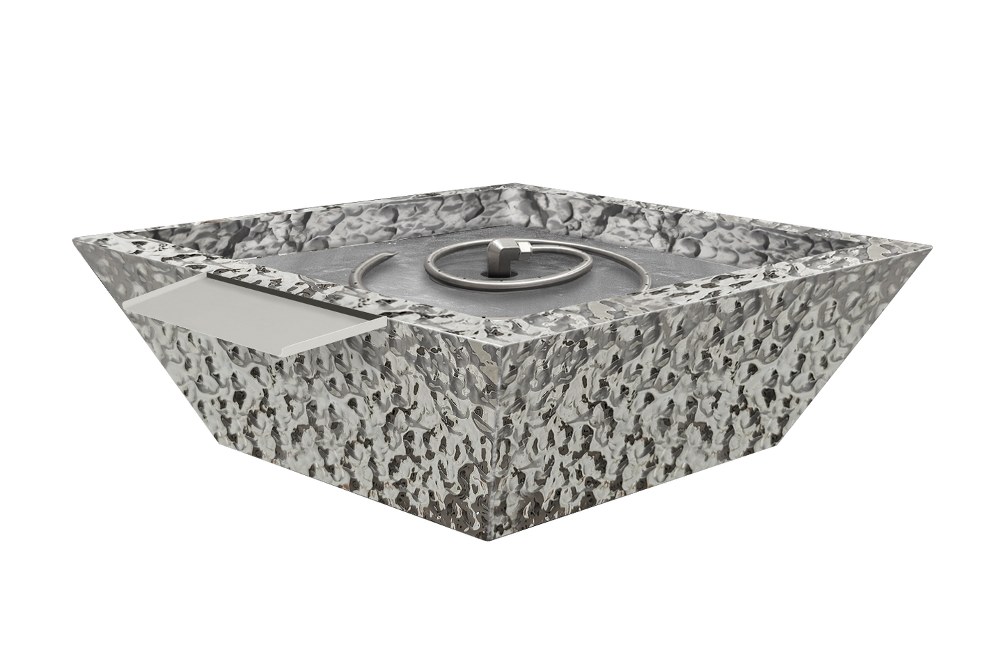 Stainless Steel Fire & Water Bowl - Hammered Polished