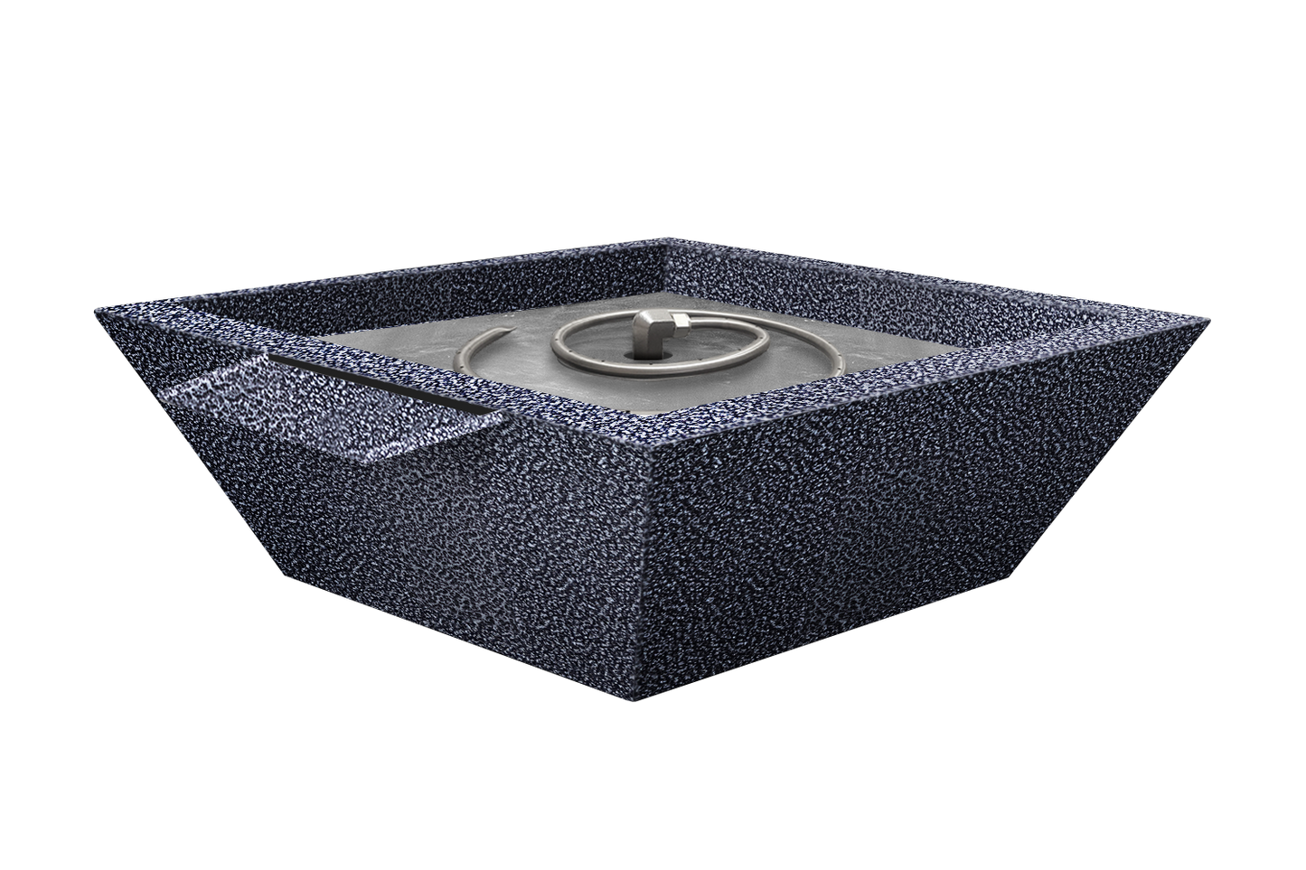 Stainless Steel Fire & Water Bowl - Vein Powder Coat