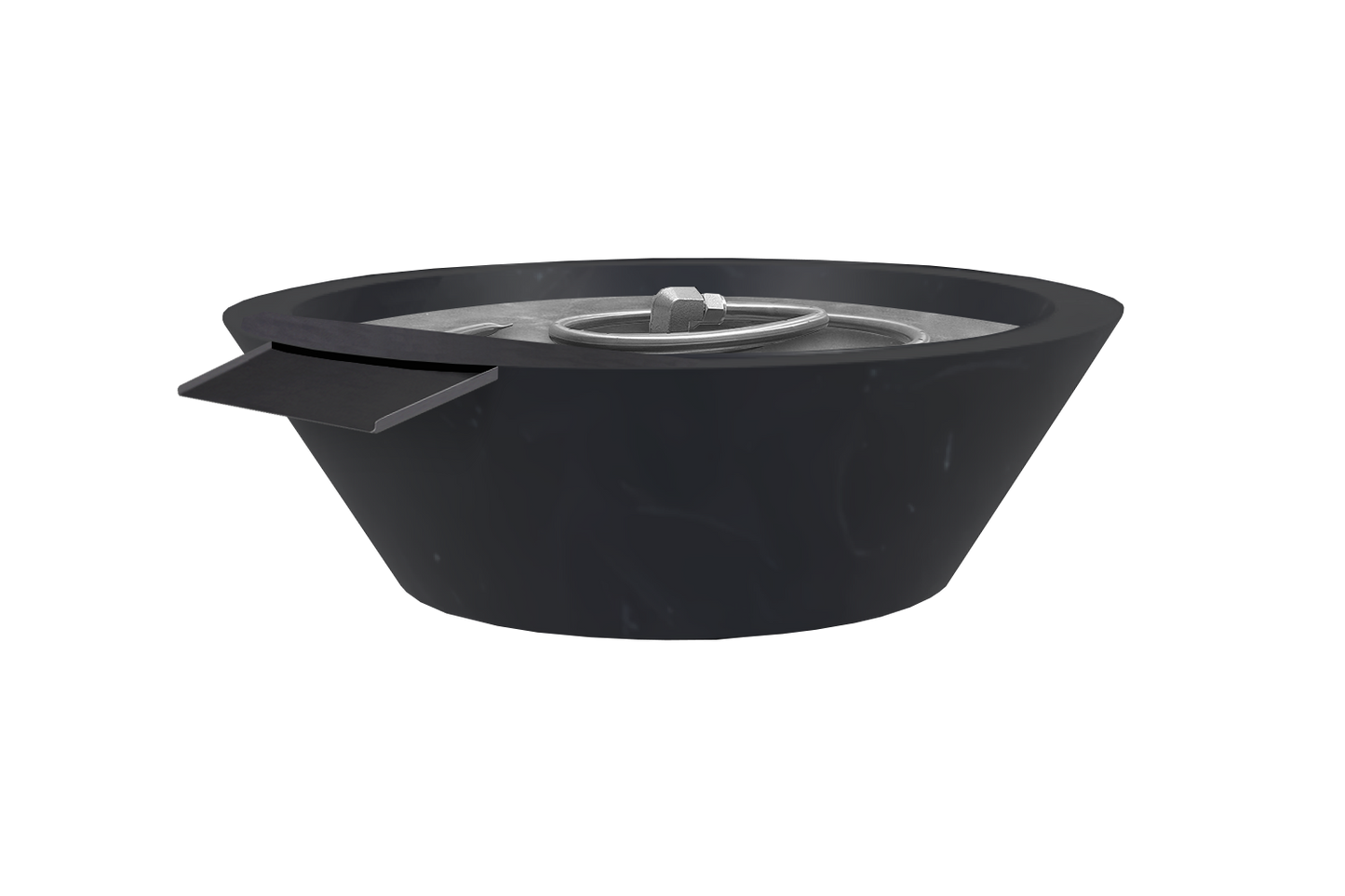 Aluminum Fire & Water Bowl - Black