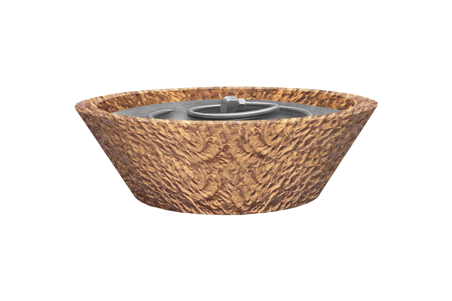 Copper Fire Bowl - Hammered Polished
