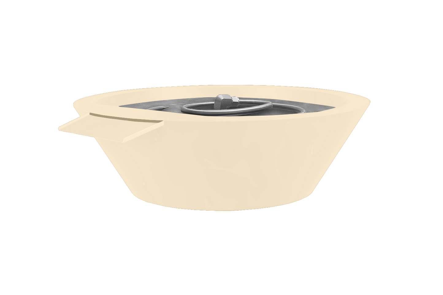 Aluminum Fire & Water Bowl - Light Ivory