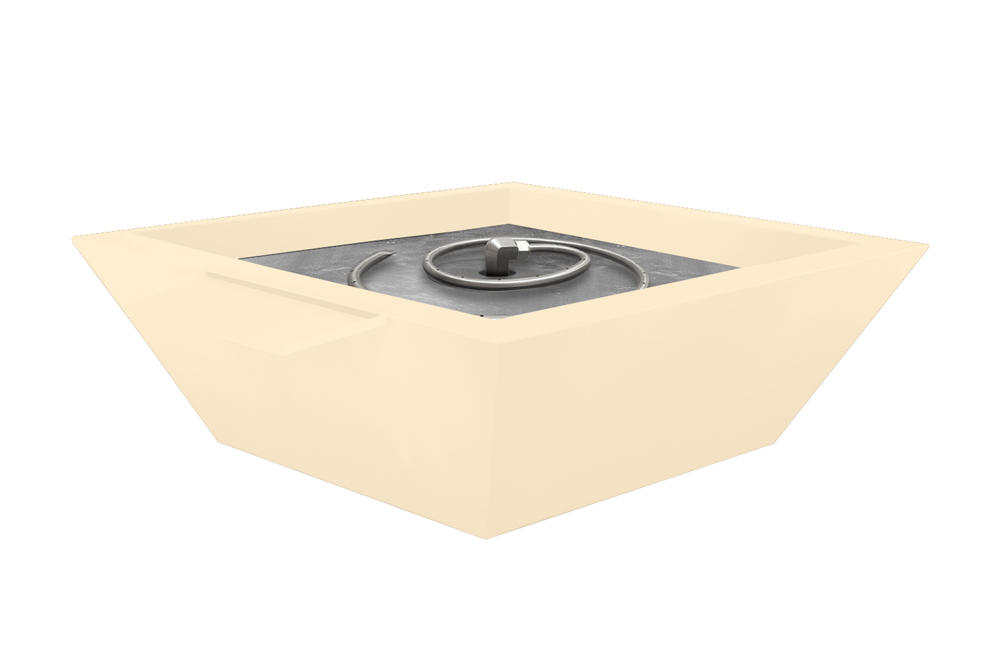 Aluminum Fire & Water Bowl - Light Ivory