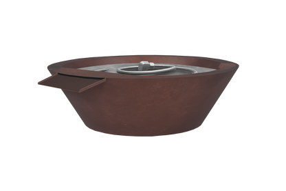 Copper Fire & Water Bowl - Antique Patina