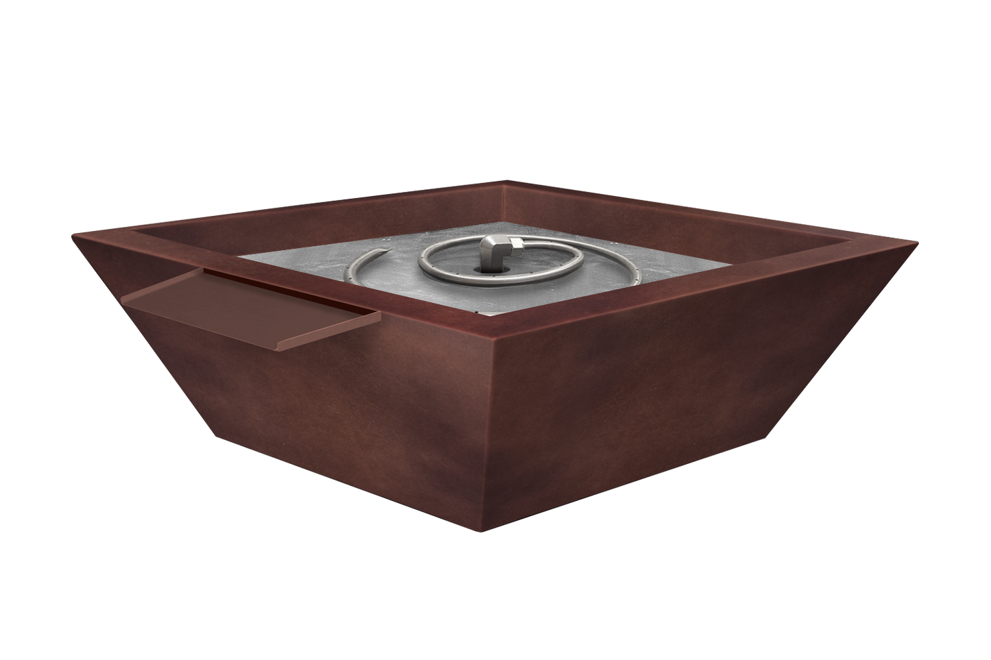 Copper Fire & Water Bowl - Antique Patina