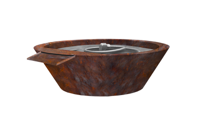 Copper Fire & Water Bowl - Hot Patina