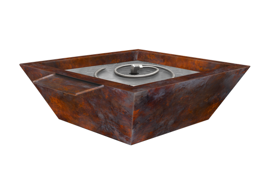 Copper Fire & Water Bowl - Hot Patina
