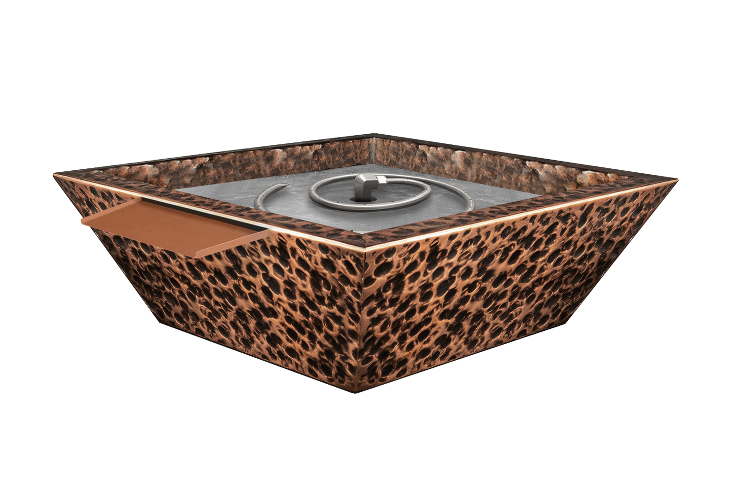 Copper Fire & Water Bowl - Hammered Oil Rub Patina