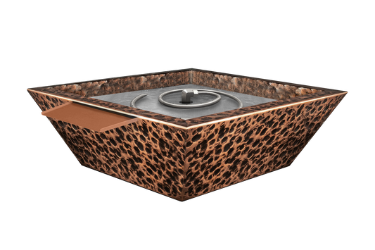 Copper Fire & Water Bowl - Hammered Oil Rub Patina