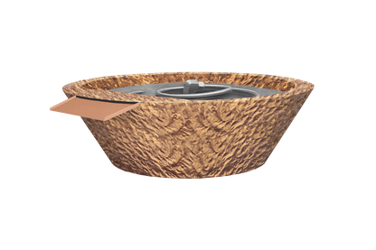 Copper Fire & Water Bowl - Hammered Polished Patina