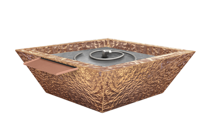 Copper Fire & Water Bowl - Hammered Polished Patina
