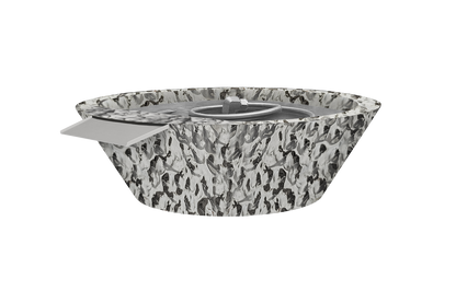 Stainless Steel Fire & Water Bowl - Hammered Polished