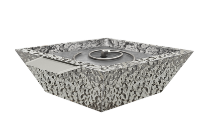 Stainless Steel Fire & Water Bowl - Hammered Polished
