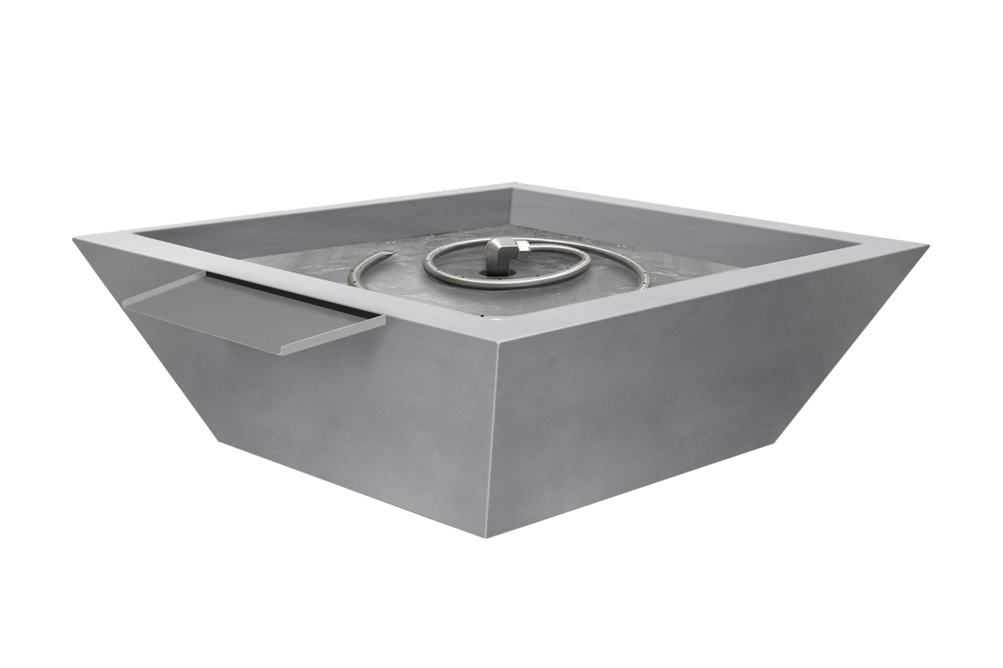 Stainless Steel Fire & Water Bowl - Raw Stainless