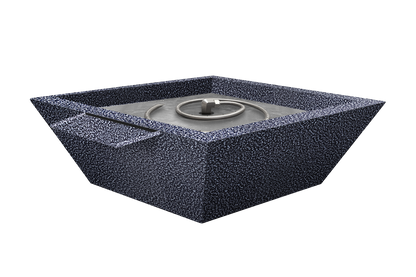 Stainless Steel Fire & Water Bowl - Vein Powder Coat