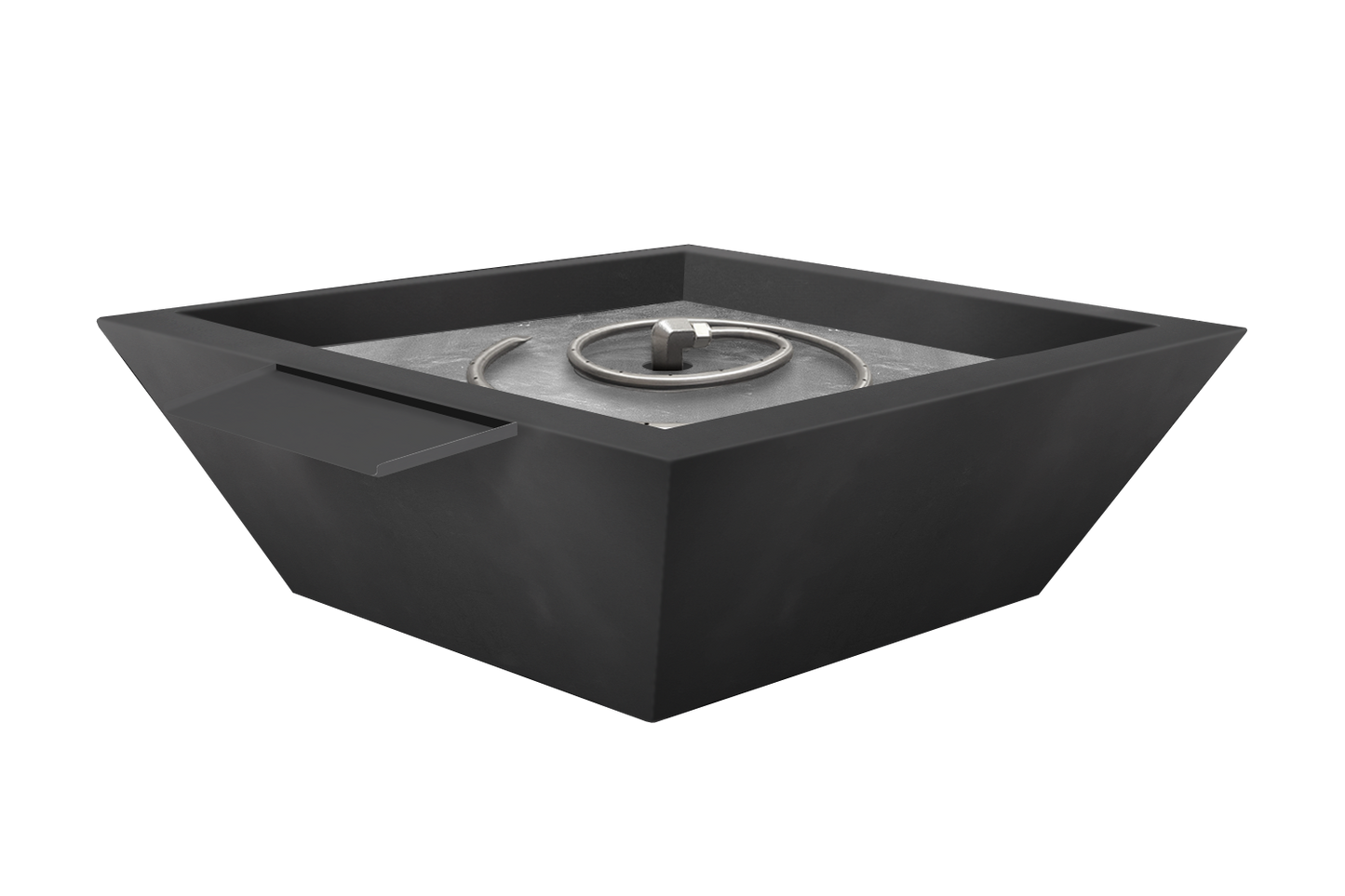 Aluminum Fire &  Water Bowl - Black
