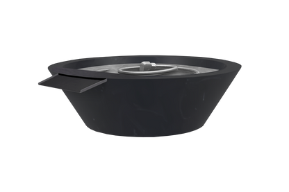 Aluminum Fire &  Water Bowl - Black