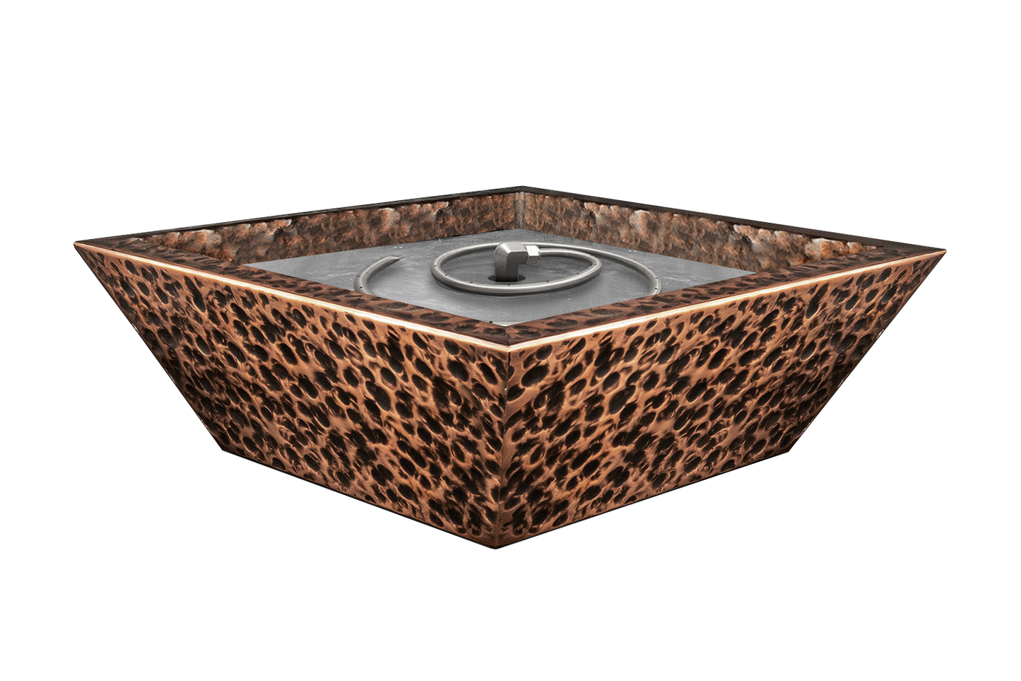Copper Fire Bowl - Hammered Oil Rub Patina