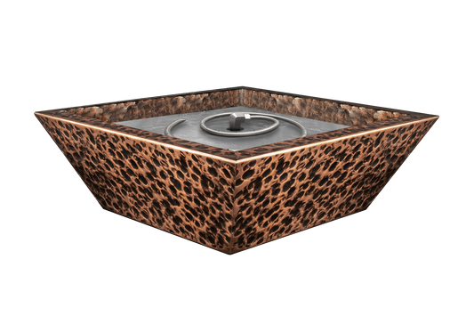 Copper Fire Bowl - Hammered Oil Rub Patina