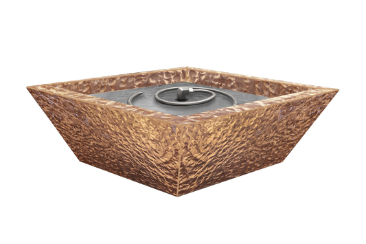 Copper Fire Bowl - Hammered Polished
