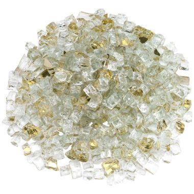 White Gold Fire Glass (1.5")