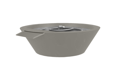 Aluminum Fire &  Water Bowl - Stone Gray