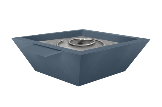 Aluminum Fire &  Water Bowl - Blue Gray